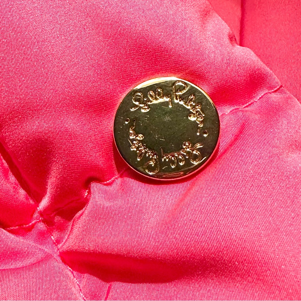 Lilly Pulitzer Pink Quilted Puffer Vest with Floral Inside Size S - Picture 8 of 8